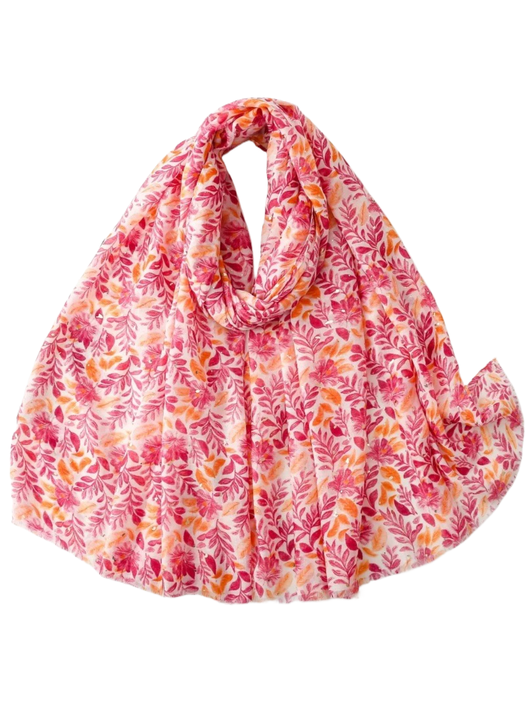 Scarvii - Watercolor Leaf Foil Wrap Scarf