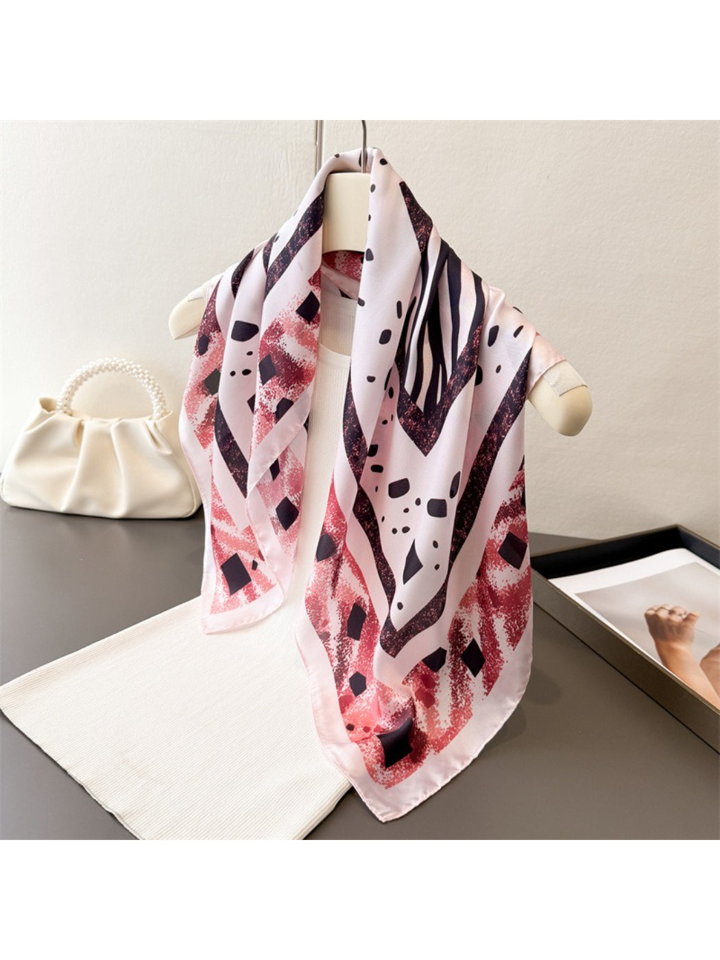 Scarvii - Zebra Geometric Square Scarf