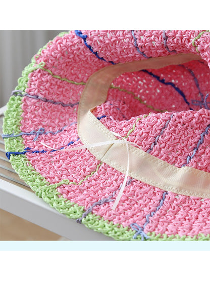 Haila - Color Block Woven Bucket Hat