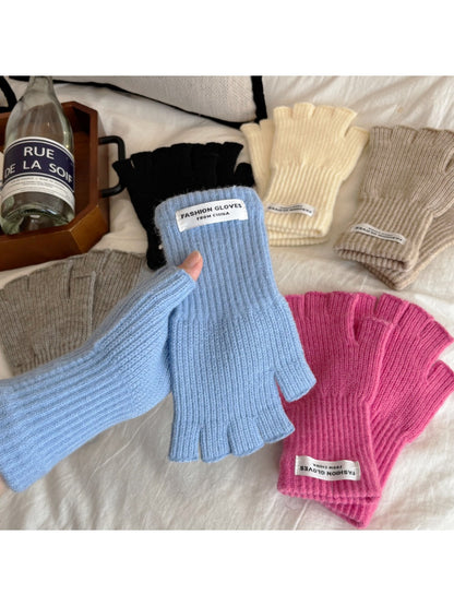 Gloving - Winter Half-Finger Knitted Gloves