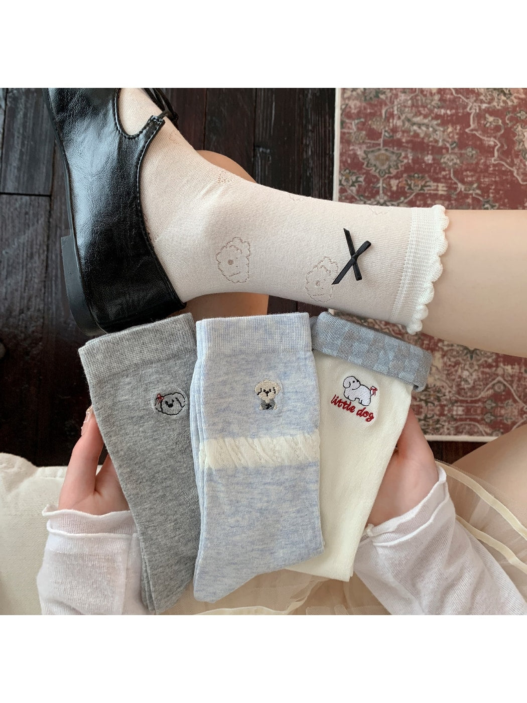 Rufia - Cute Animal Embroidered Casual Socks