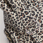 Cosbai - Large Capacity Single-shoulder Canvas Bag with Leopard Print