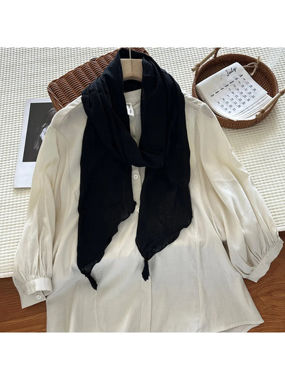 Scarvii - Tassel Crosshatch-Texture Scarf