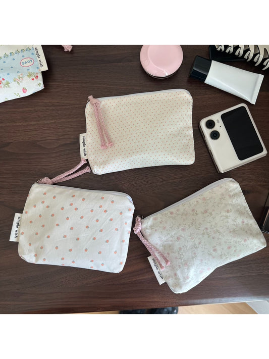 Cosbai - Sweet Pattern Zip Pouch Bag