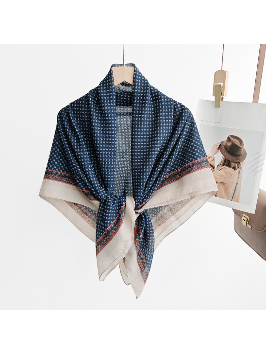 Scarvii Ditsy Geo Square Scarf