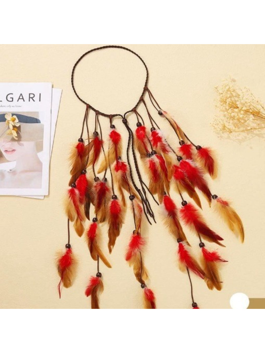 Hairish - Boho Feather Tassel Hair Headpiece