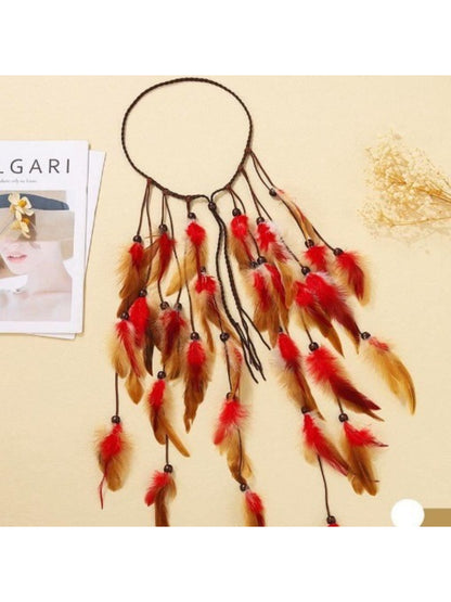 Hairish - Boho Feather Tassel Hair Headpiece