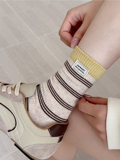 Rufia – Colorful Striped Mid-Calf Socks