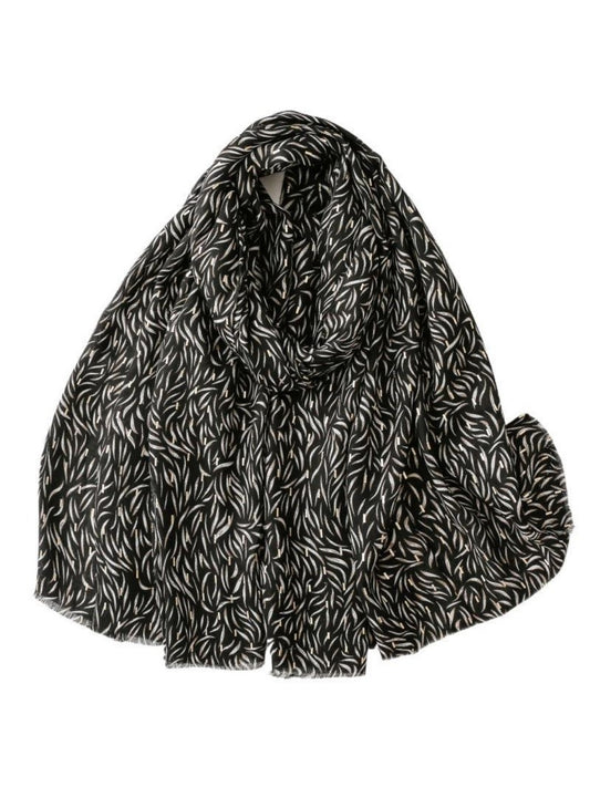 Scarvii - Minimalist Willow Leaf Print Scarf – Elegant & Versatile