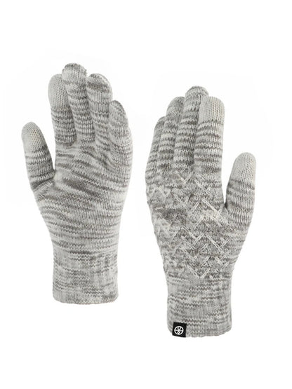 Gloving - Diamond Textured Knit Winter Gloves