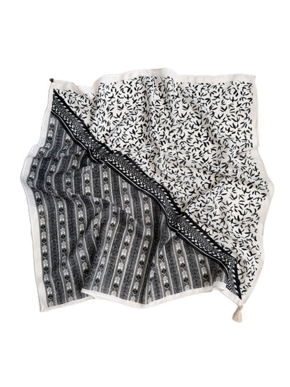 Scarvii - Colorblock Patchwork Pattern Square Scarf