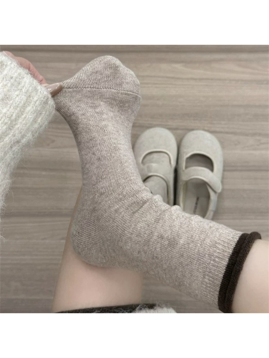 Rufia - Contrast Trim Crew Socks