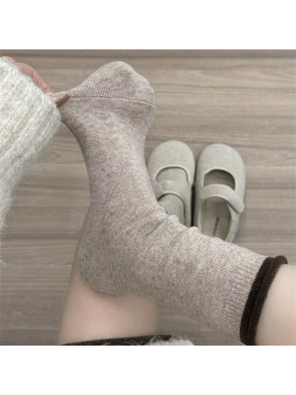 Rufia - Contrast Trim Crew Socks