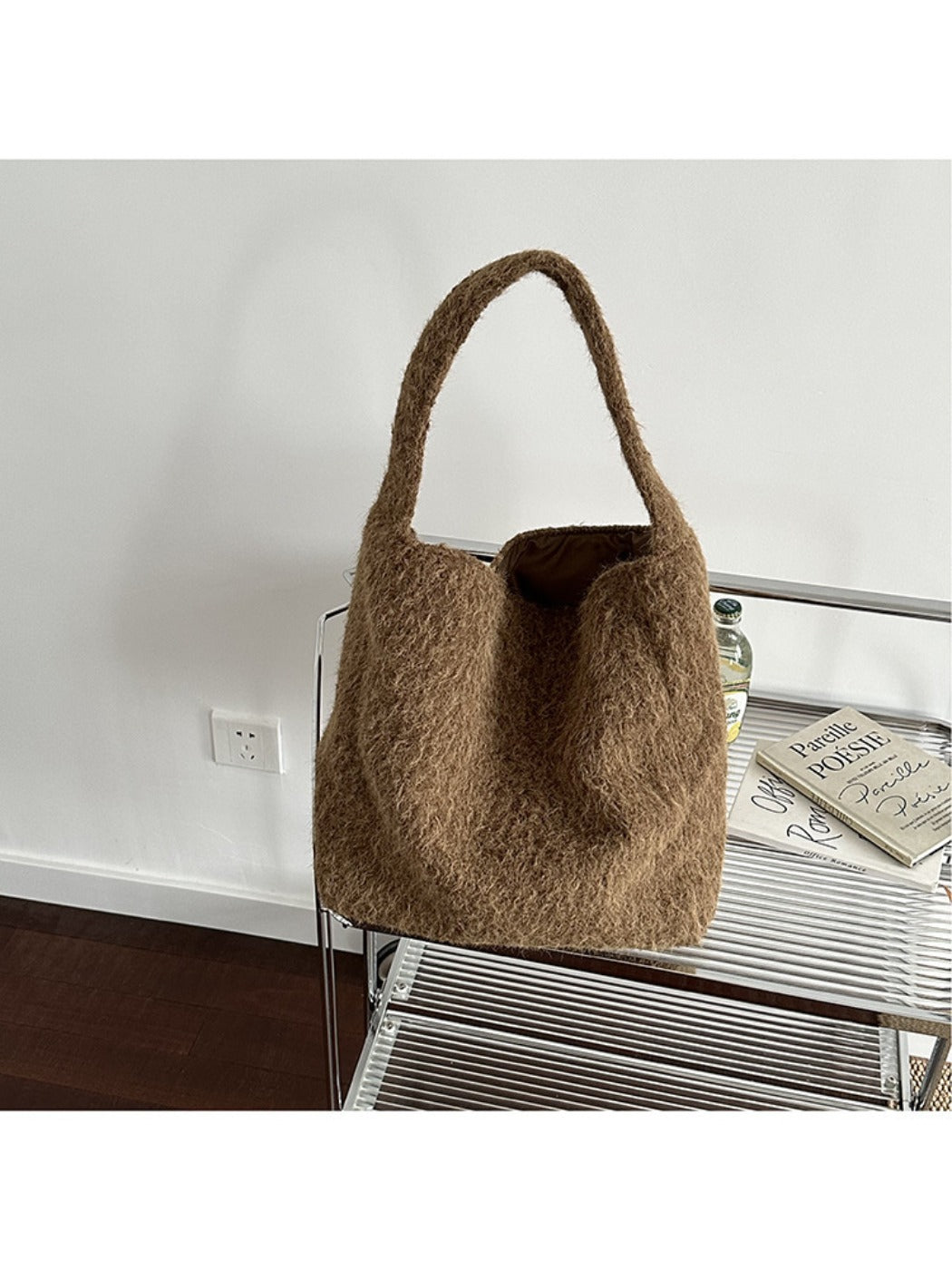 Cosbai – Winter Plush Bucket Bag & Handbag