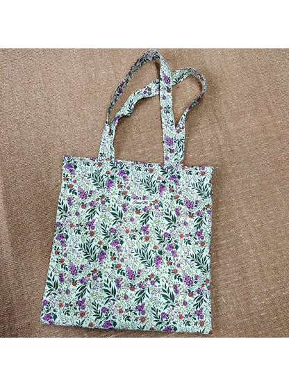 Cosbai - Colorful Floral Art Print Everyday Tote Bag