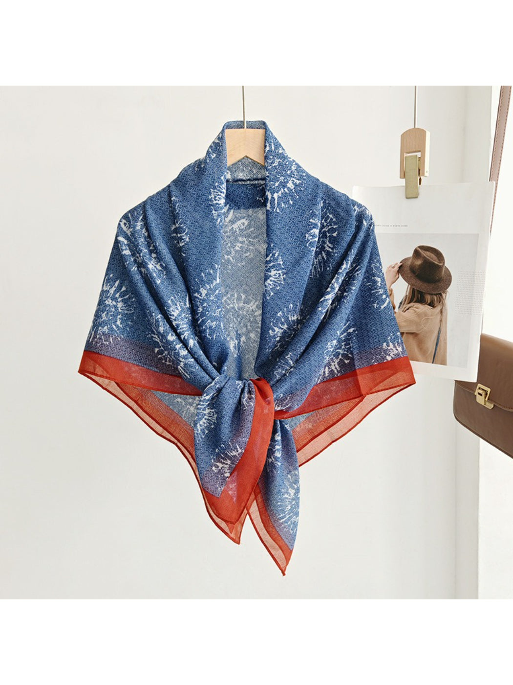 Scarvii Soft Burst Motif Square Scarf