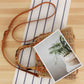 Cosbai - Vintage Woven Bag With Handles And Adjustable Strap