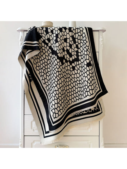 Scarvii - Reversible Retro Geometric Pattern Print Scarf & Shawl