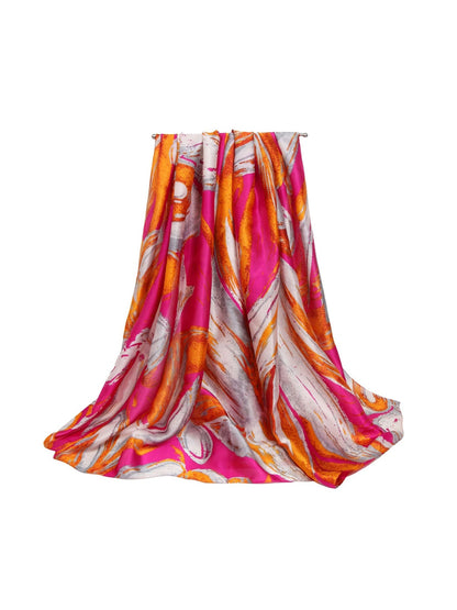 Scarvii - Retro Colorblock Print Summer Wrap Scarf