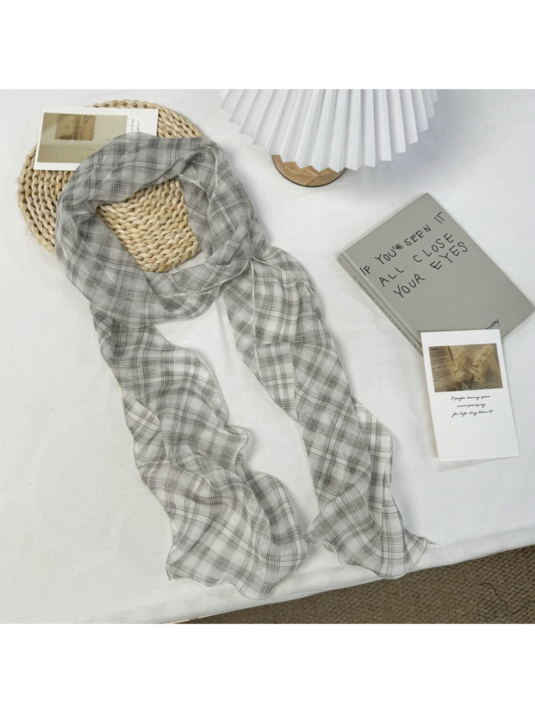 Scarvii - Simple Checked Decorative Scarf