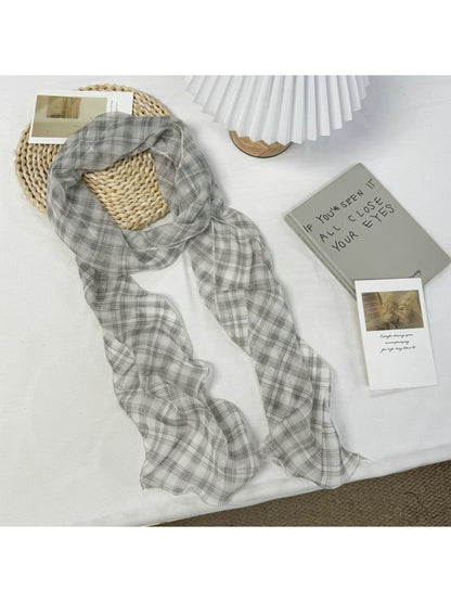 Scarvii - Simple Checked Decorative Scarf
