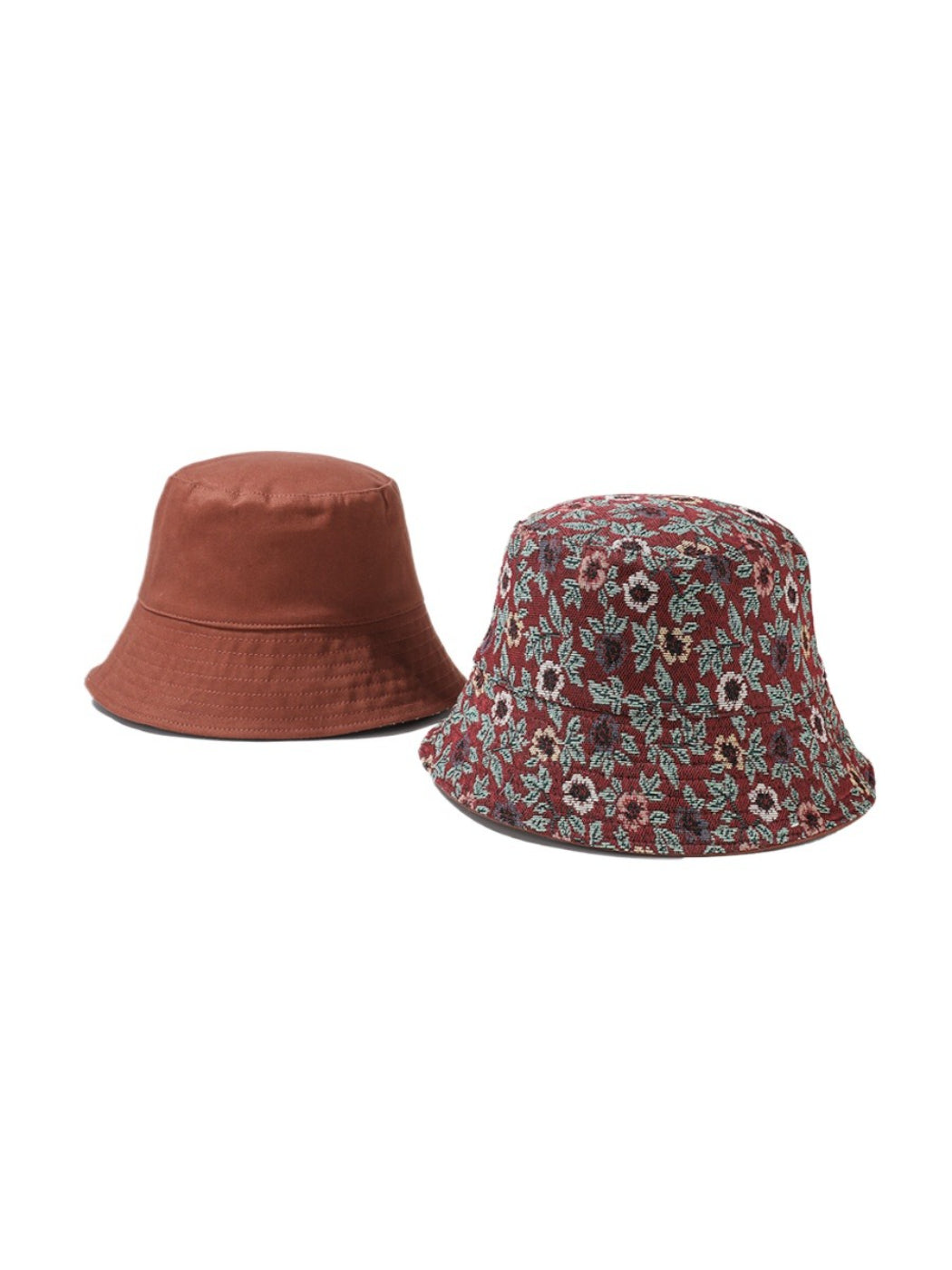 Close-up of Haila bucket hat fabric texture and floral pattern