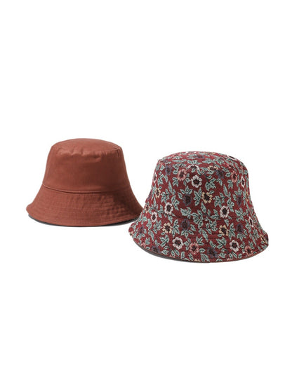 Close-up of Haila bucket hat fabric texture and floral pattern