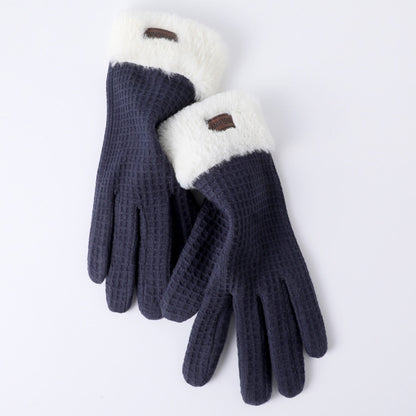Gloving Winter Warm Waffle Knit Gloves glove shape
