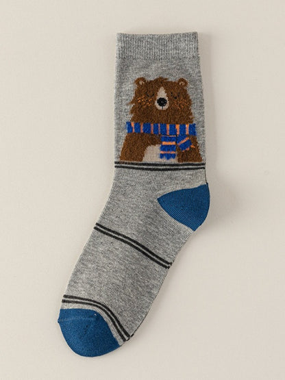 Rufia - Cute Winter Socks with Cartoon Animal Patterns