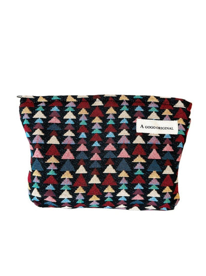 Cosbai - Fun Pine-Print Zipper Pouch - Playful & Chic