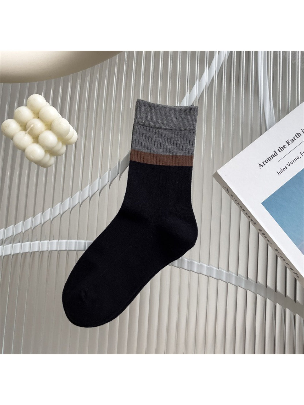 Rufia - Contrast Band Ribbed Crew Socks product image 6