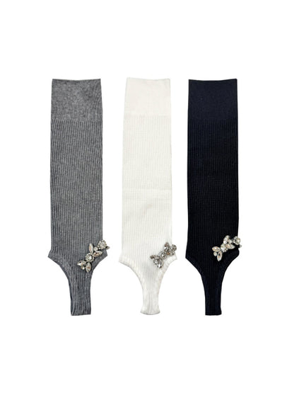 Cozyra - Women's Ribbed Mid-Calf Solid Leg Warmers