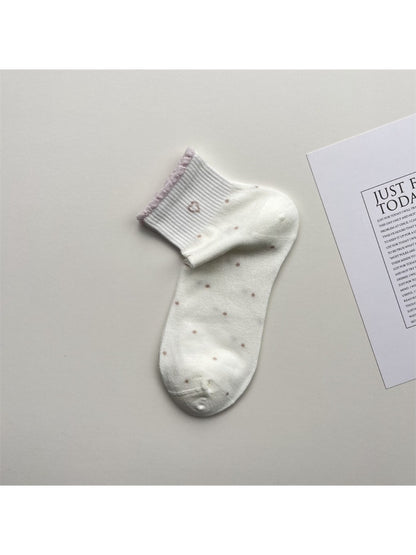 Rufia Mesh Stripe Dot No Show Socks product image