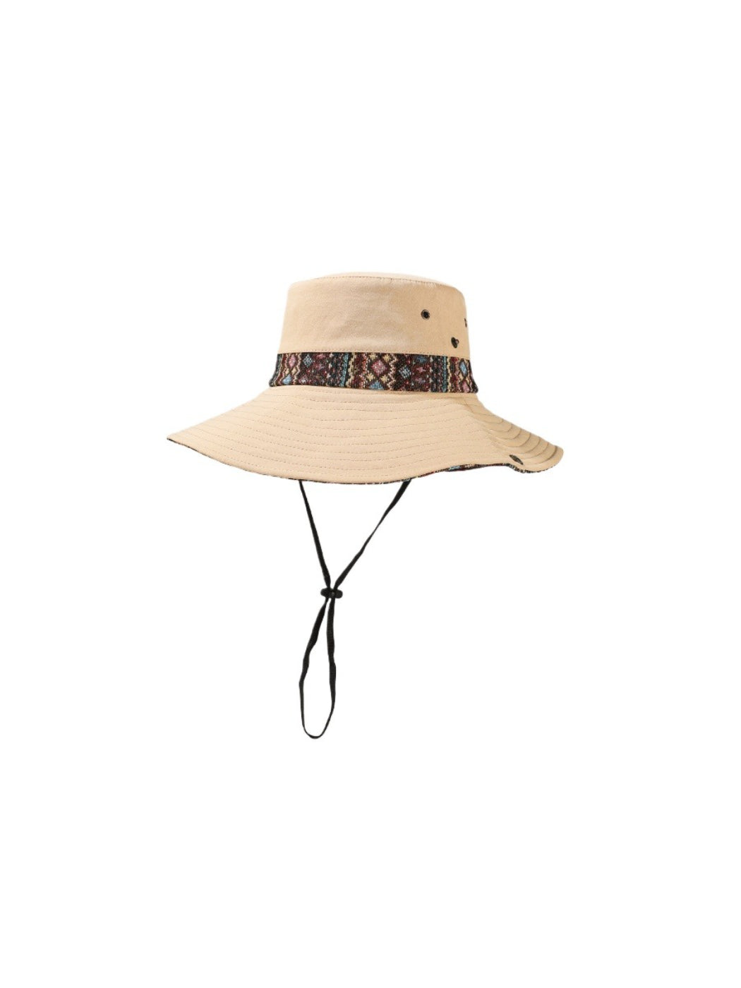 Close-up of patterned brim on Haila cowboy hat highlighting texture