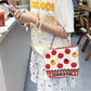 Cosbai – Canvas Tote Bag with Tomato Pattern