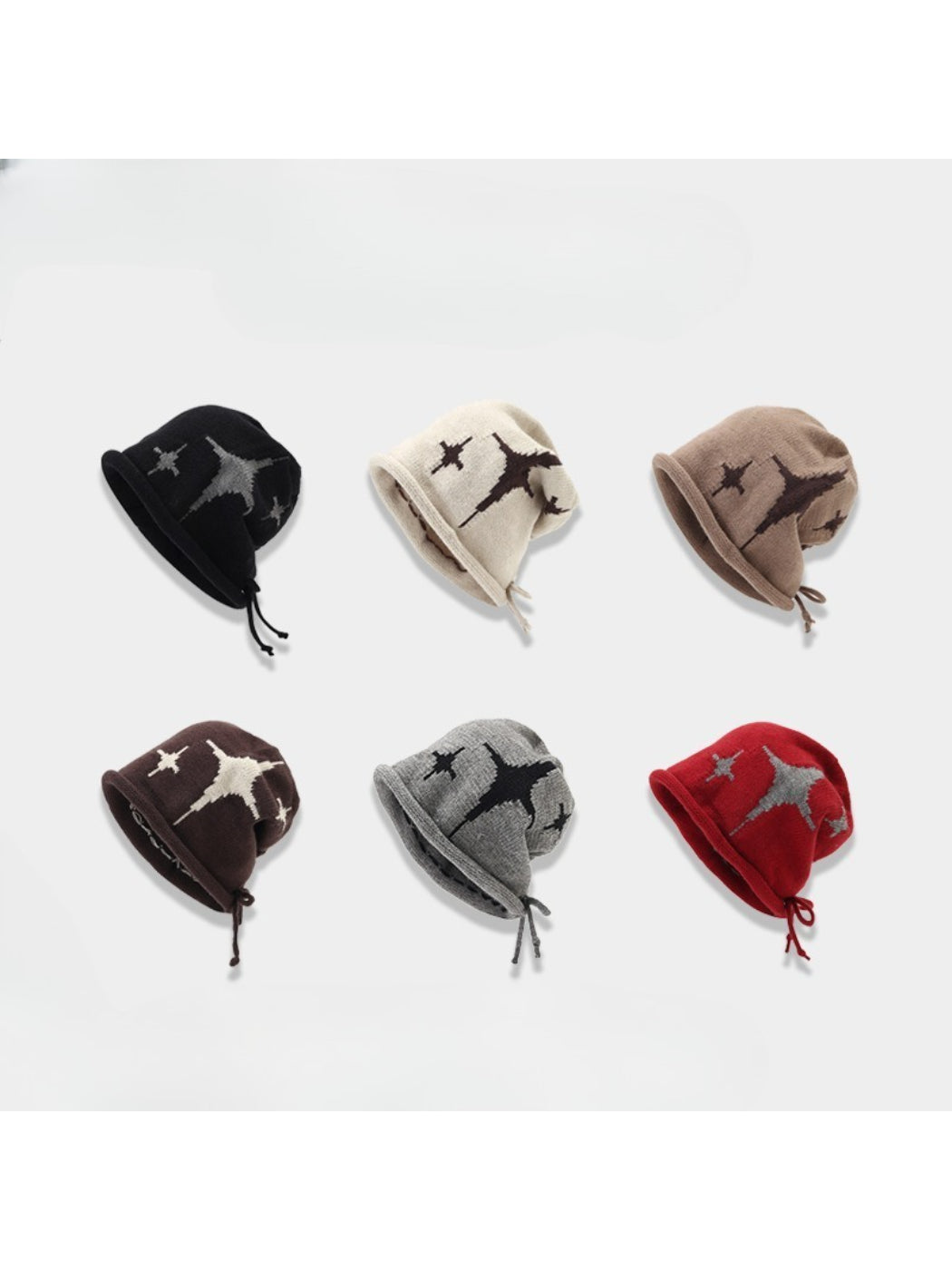Haila - Star Pattern Knit Bucket Hat