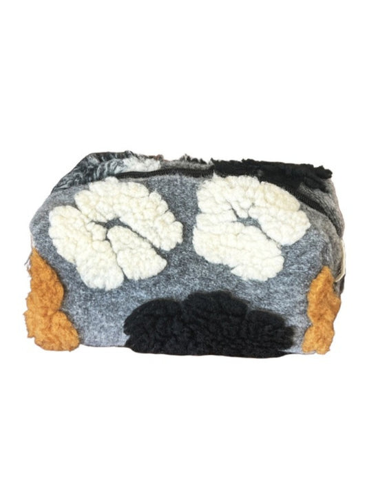 Cosbai - Large Capacity of Floral Tweed Zipper Makeup Bag
