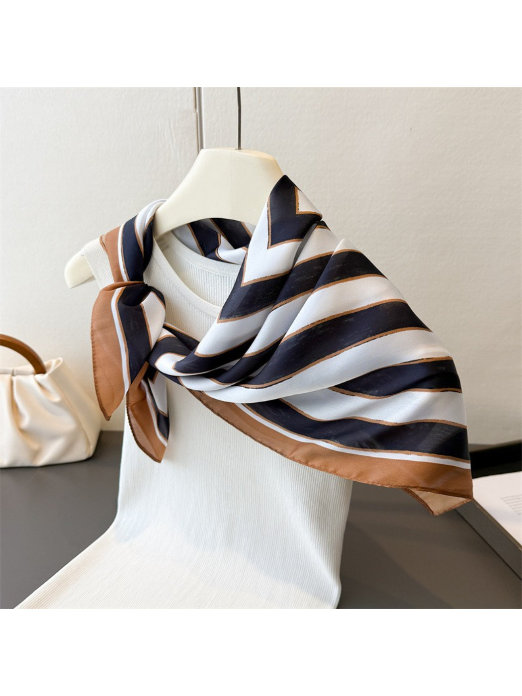 Scarvii V Stripe Square Scarf