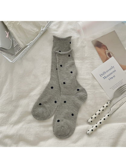 Rufia - Polka Dot Mesh Everyday Crew Socks