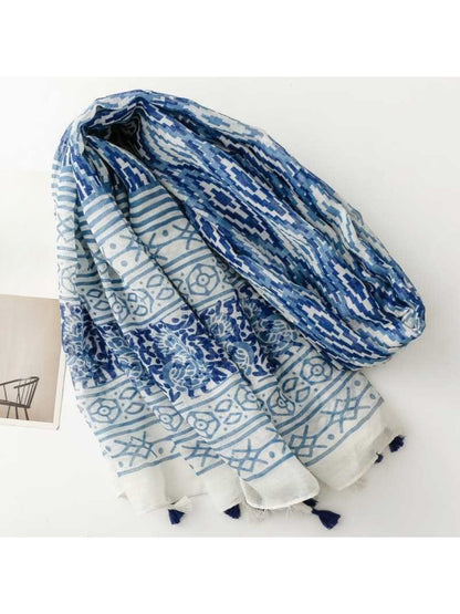 Scarvii - Modern Diamond Print Casual Scarf
