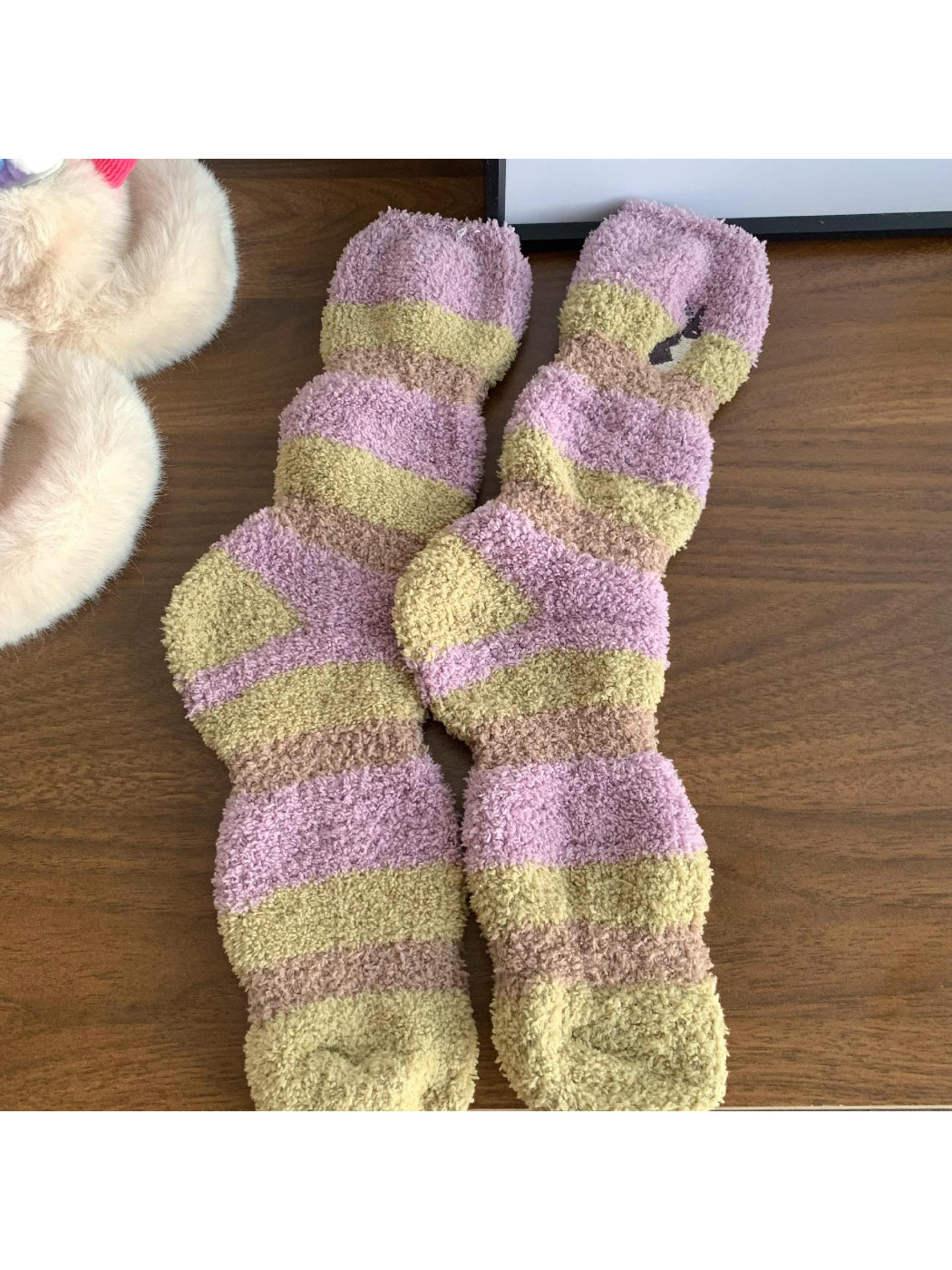 Rufia - Womens Winter Coral Fleece House Socks