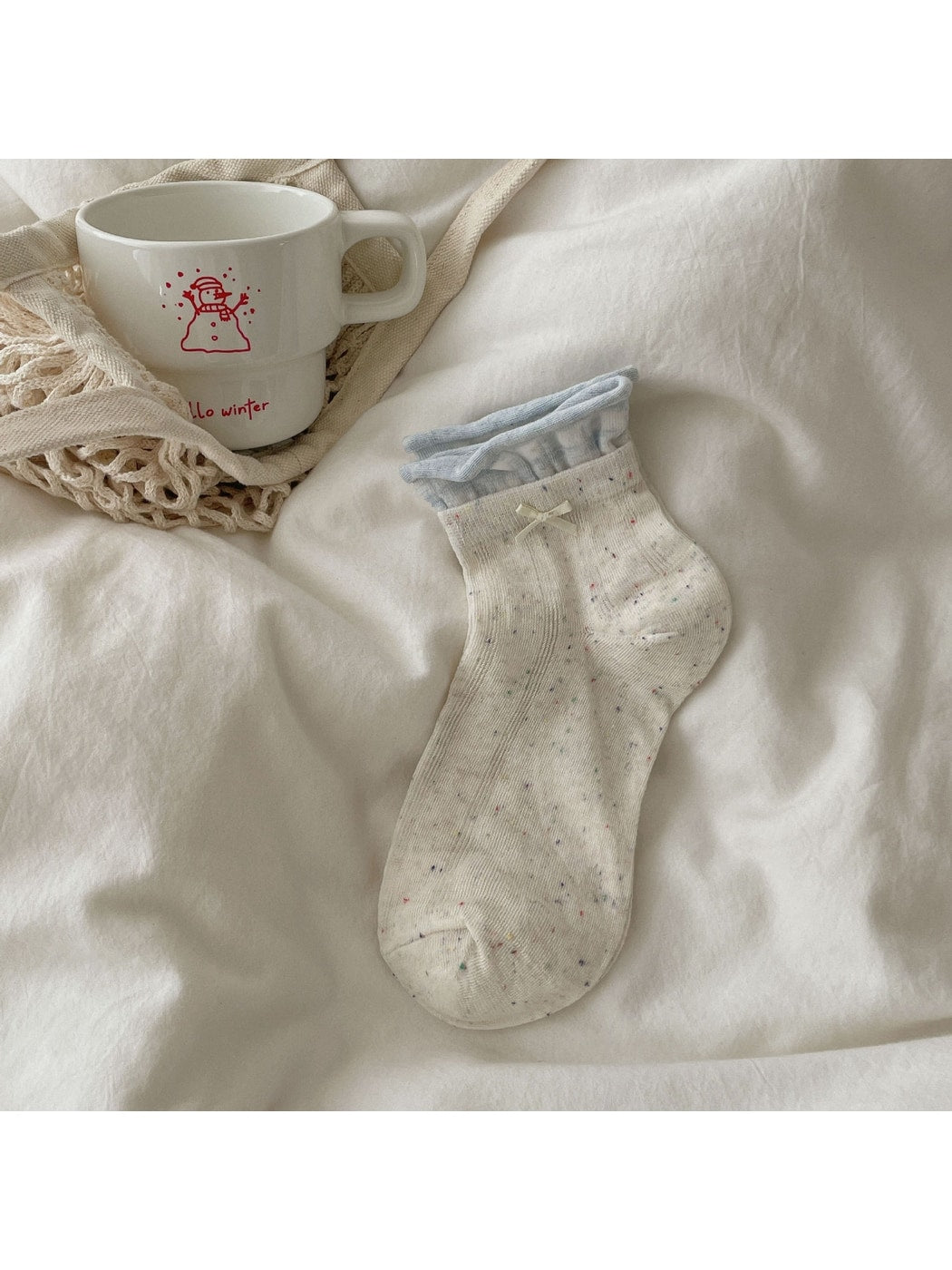Rufia - Playful Dog and Heart Ankle Socks