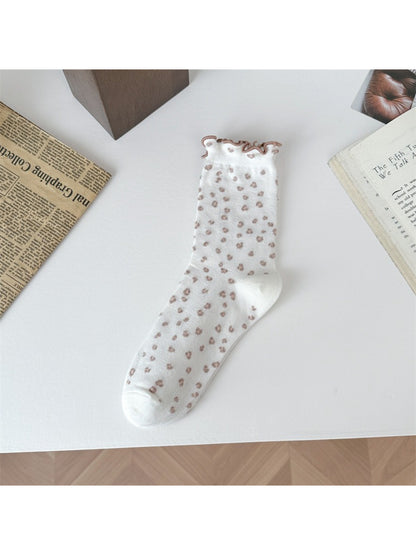 Rufia - Cozy Mini Heart Ruffle Crew Socks