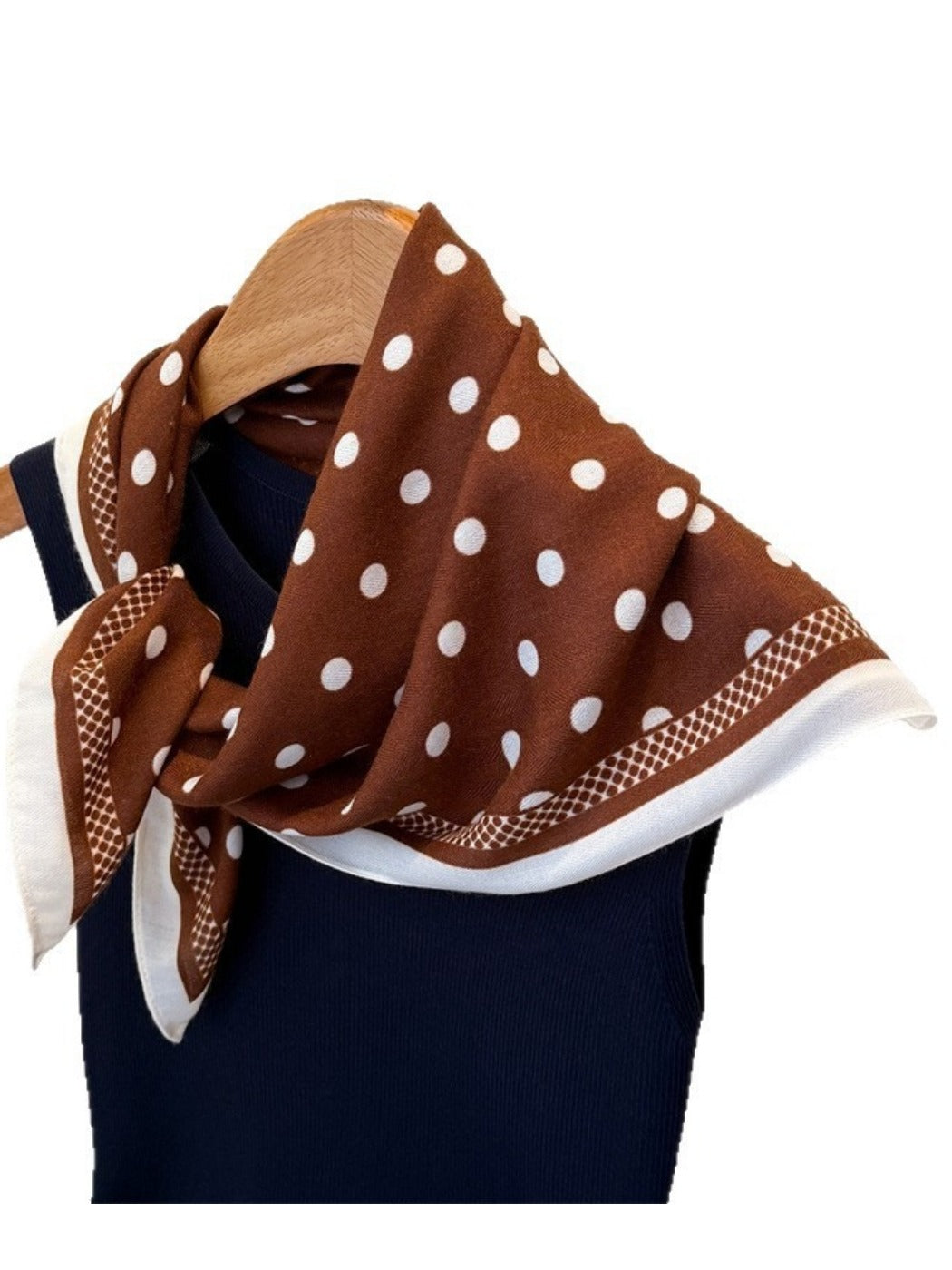Scarvii - Square Scarf with Polka Dots – Classic & Stylish