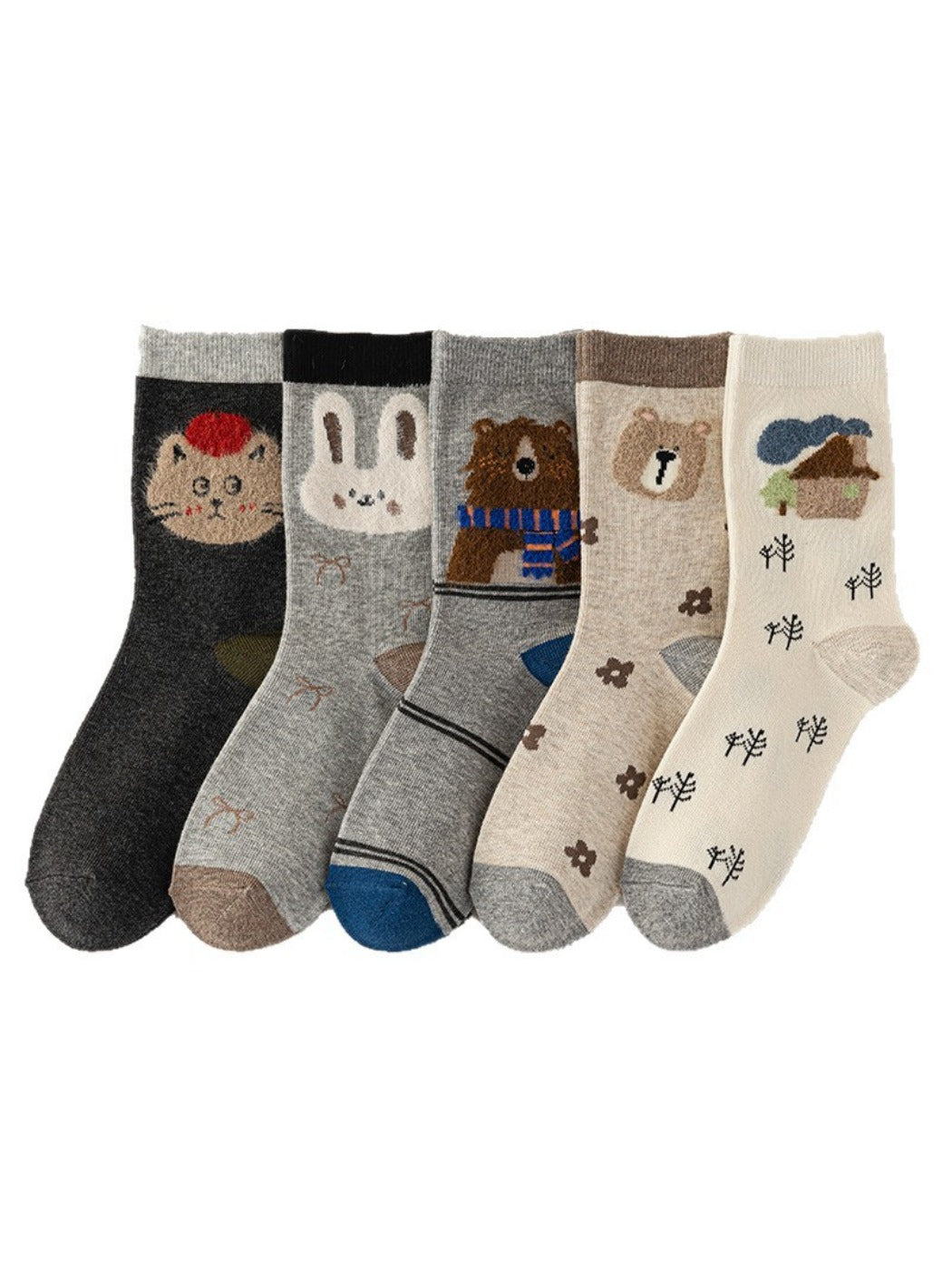 Rufia - Cute Winter Socks with Cartoon Animal Patterns