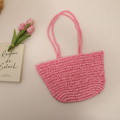 Single-Shoulder Straw Bag