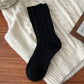 Rufia - Fluffy Soft Rib Knit Crew Socks