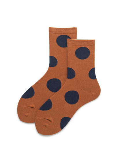 Rufia - Bold Polka Dot Pattern Crew Socks