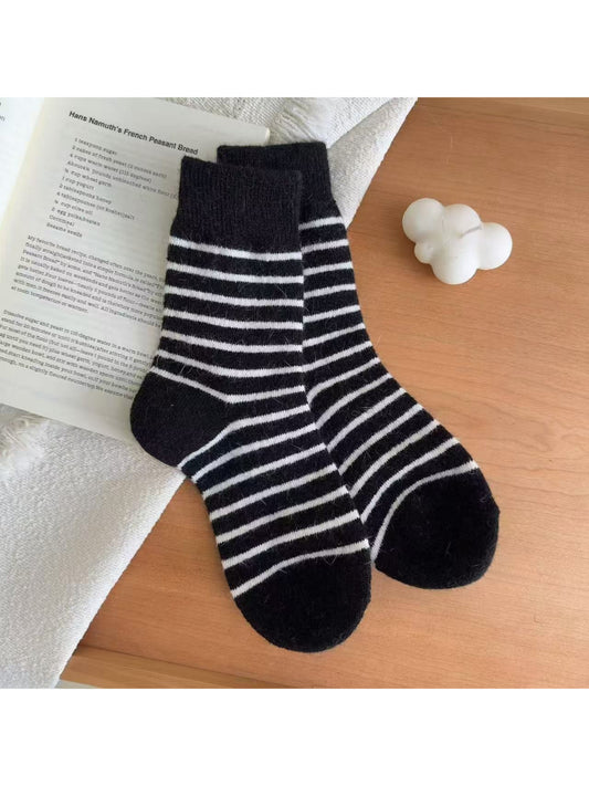 Rufia - Soft Stripe Knit Crew Socks