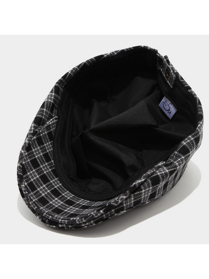 Haila - Vintage Plaid Newsboy Cap